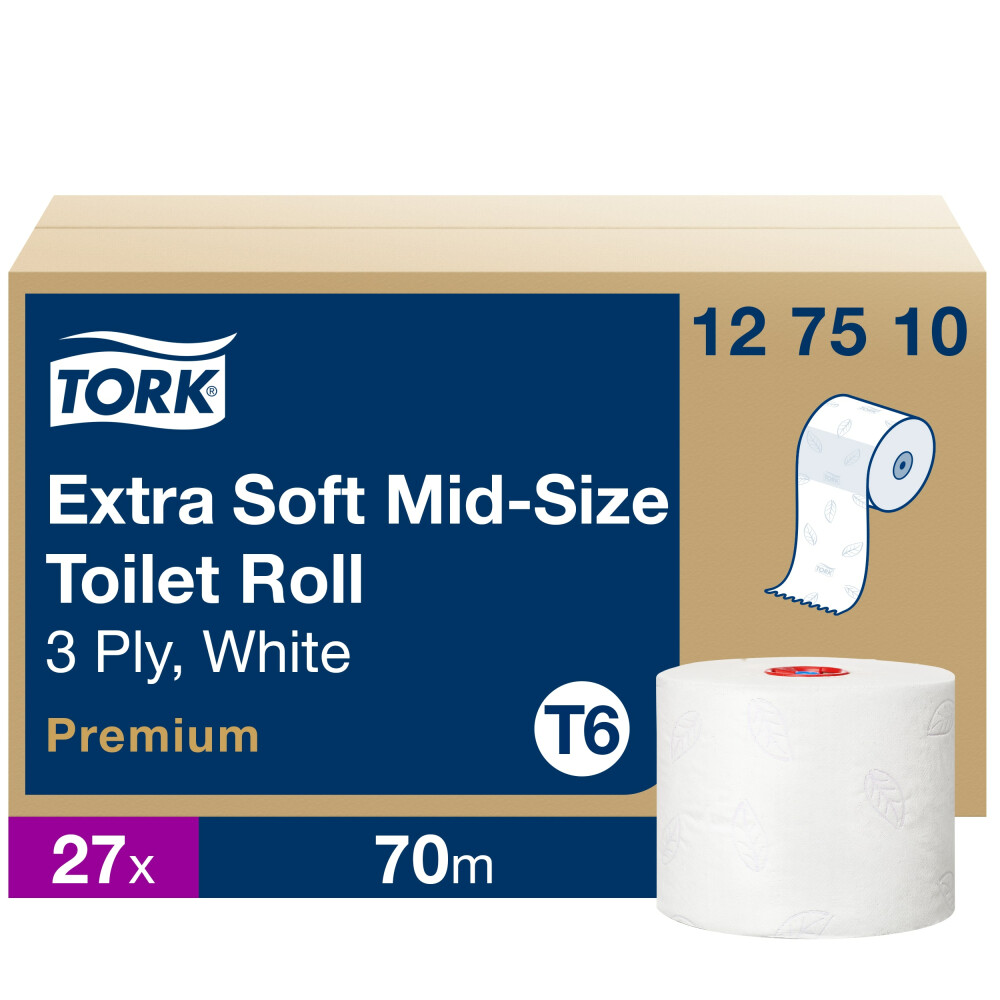 Tork Mid-size extra jemný toaletní papír v roli – 3vrstvý (T6)