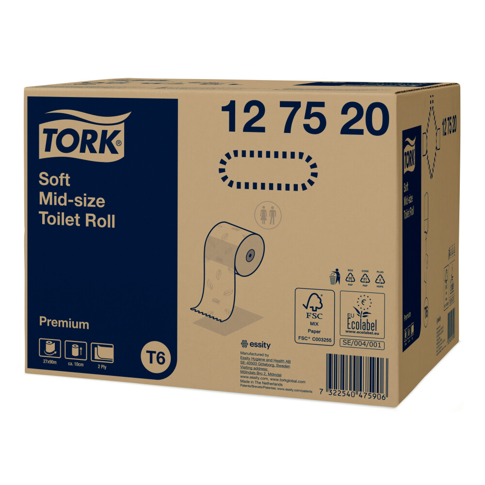 Tork Mid-Size jemný toaletní papír Premium (T6)