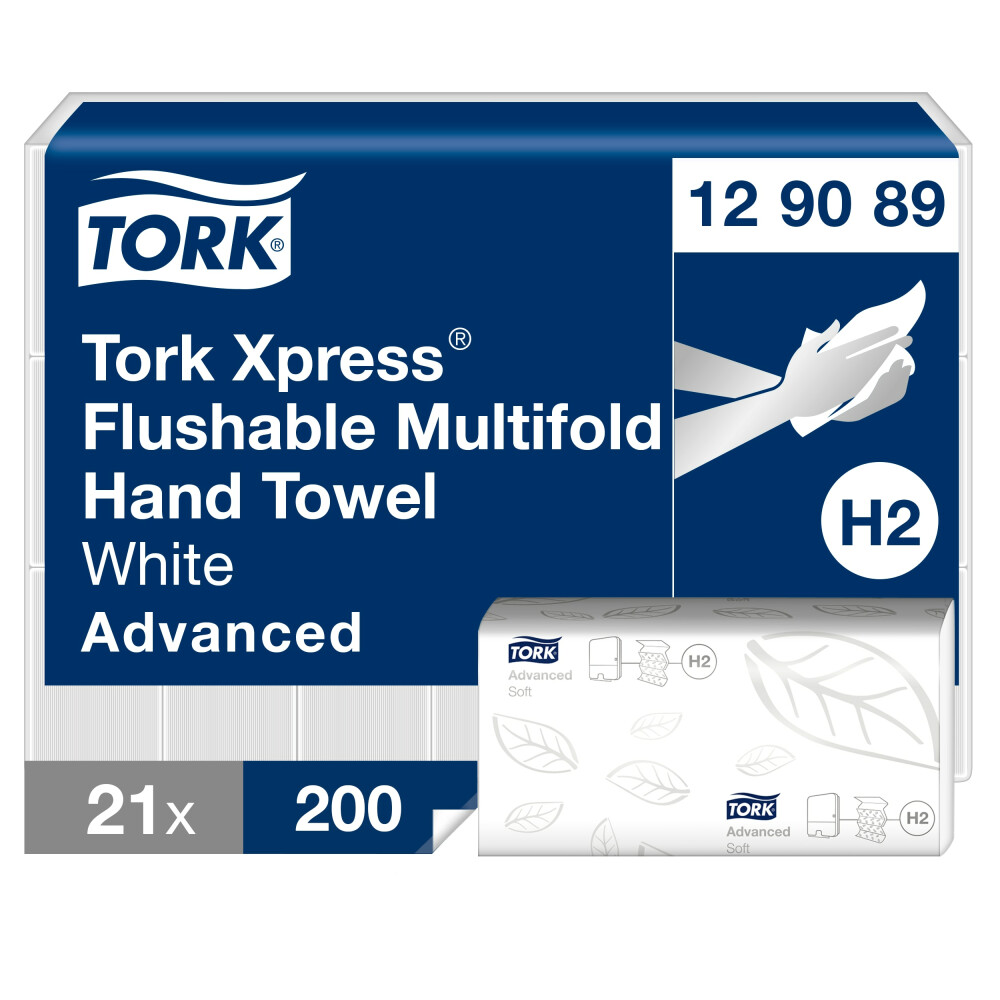 Tork Xpress® splachovatelné papírové ručníky Multifold (H2)