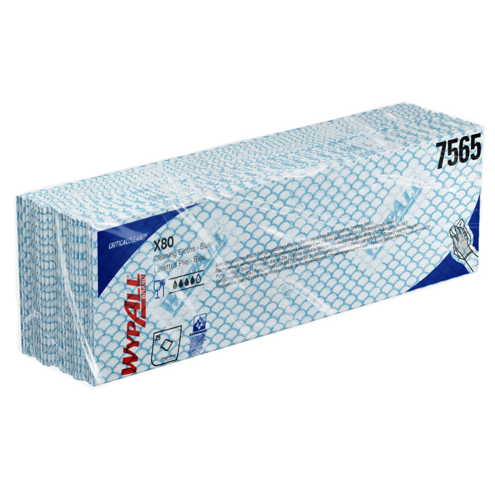 WypAll® X80 průmyslové utěrky v Pop Up Boxu - modré