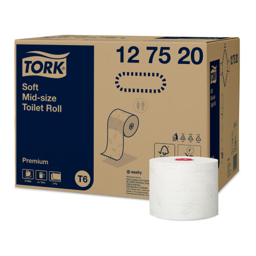 Tork Mid-Size jemný toaletní papír Premium (T6)