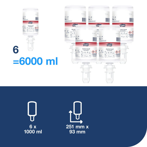 Tork Alcohol tekutý dezinfekční prostředek na ruce-S4, 1000ml