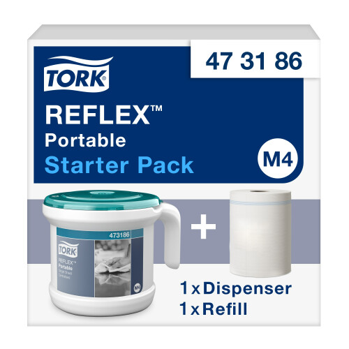 Tork Reflex™ systém přenosných zásobníků na role se středovým odvíjením (M4)