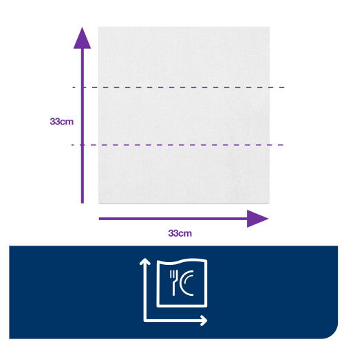 Tork bílý obědový ubrousek, 1/8 sklad