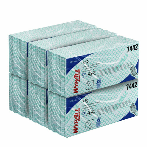 WypAll® X50 průmyslové utěrky skládané - zelené