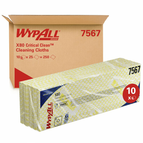 WypAll® X80 průmyslové utěrky v Pop Up Boxu - žluté