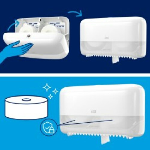 Tork Mid-Size bezdutinkový toaletní papír natural, 2vrstvý (T7)